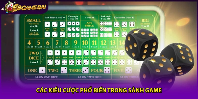 Các kiểu cược phổ biến trong sảnh game 